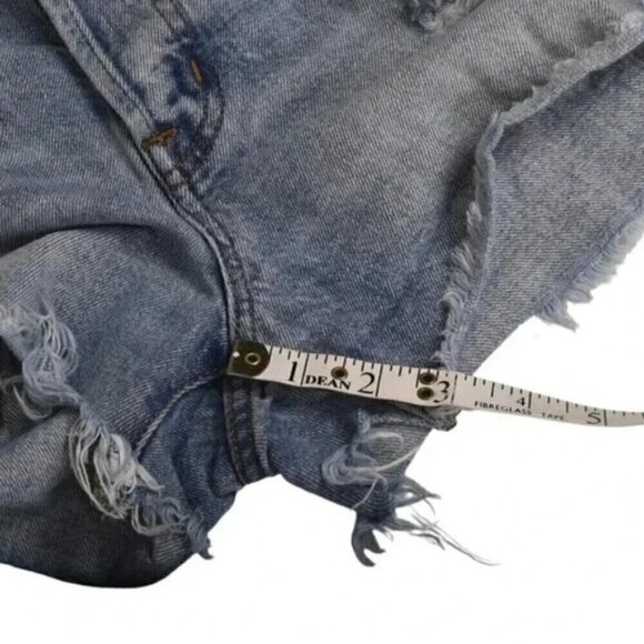 Gap  Jean Shorts Distressed Cutoffs High Rise Light Wash Size 25 - Picture 10 of 10